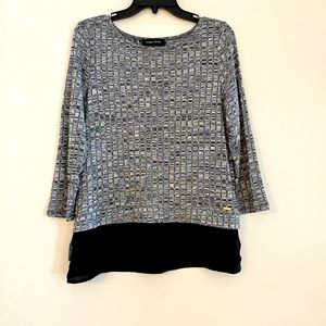 Ivanka Trump Layered-look Knit Tunic Top Size M-L